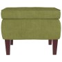 Sillón mecedora patas madera y taburete terciopelo verde claro de vidaXL, Mecedoras - Ref: Foro24-3121233, Precio: 294,95 €, ...