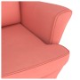 Sillón mecedora patas madera y taburete terciopelo rosa de vidaXL, Mecedoras - Ref: Foro24-3121234, Precio: 361,28 €, Descuen...