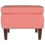 Sillón mecedora patas madera y taburete terciopelo rosa de vidaXL, Mecedoras - Ref: Foro24-3121234, Precio: 354,72 €, Descuen...