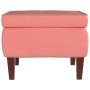 Sillón mecedora patas madera y taburete terciopelo rosa de vidaXL, Mecedoras - Ref: Foro24-3121234, Precio: 361,28 €, Descuen...