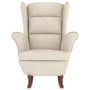 Sillón mecedora patas madera y taburete terciopelo color crema de vidaXL, Mecedoras - Ref: Foro24-3121239, Precio: 352,59 €, ...