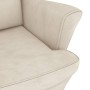 Sillón mecedora patas madera y taburete terciopelo color crema de vidaXL, Mecedoras - Ref: Foro24-3121239, Precio: 352,59 €, ...