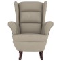Sillón mecedora patas madera y taburete terciopelo gris claro de vidaXL, Mecedoras - Ref: Foro24-3121230, Precio: 279,92 €, D...