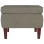 Sillón mecedora patas madera y taburete terciopelo gris claro de vidaXL, Mecedoras - Ref: Foro24-3121230, Precio: 279,92 €, D...