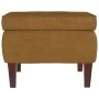 Sillón mecedora patas madera y taburete terciopelo marrón de vidaXL, Mecedoras - Ref: Foro24-3121238, Precio: 343,26 €, Descu...