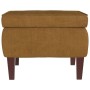 Sillón mecedora patas madera y taburete terciopelo marrón de vidaXL, Mecedoras - Ref: Foro24-3121238, Precio: 299,72 €, Descu...