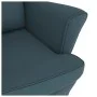 Sillón mecedora patas madera y taburete terciopelo azul de vidaXL, Mecedoras - Ref: Foro24-3121229, Precio: 270,52 €, Descuen...