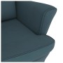 Sillón mecedora patas madera y taburete terciopelo azul de vidaXL, Mecedoras - Ref: Foro24-3121229, Precio: 274,50 €, Descuen...