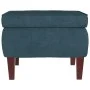 Sillón mecedora patas madera y taburete terciopelo azul de vidaXL, Mecedoras - Ref: Foro24-3121229, Precio: 270,52 €, Descuen...