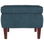 Sillón mecedora patas madera y taburete terciopelo azul de vidaXL, Mecedoras - Ref: Foro24-3121229, Precio: 274,50 €, Descuen...