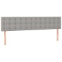 Cabecero con LED de tela gris claro 200x5x78/88 cm de vidaXL, Cabeceros y pies de cama - Ref: Foro24-3122068, Precio: 70,30 €...
