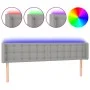 Hellgraues Stoffkopfteil mit LED 203x16x78/88 cm von vidaXL, Kopf- und Fußteile - Ref: Foro24-3123692, Preis: 77,27 €, Rabatt: %