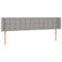 Hellgraues Stoffkopfteil mit LED 203x16x78/88 cm von vidaXL, Kopf- und Fußteile - Ref: Foro24-3123692, Preis: 77,27 €, Rabatt: %