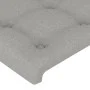 Hellgraues Stoffkopfteil mit LED 203x16x78/88 cm von vidaXL, Kopf- und Fußteile - Ref: Foro24-3123692, Preis: 77,27 €, Rabatt: %