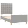 Estructura de cama con cabecero de tela gris claro 100x200 cm de vidaXL, Camas y somieres - Ref: Foro24-3125357, Precio: 138,...