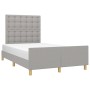 Estructura de cama con cabecero de tela gris claro 120x200 cm de vidaXL, Camas y somieres - Ref: Foro24-3125365, Precio: 172,...