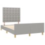 Estructura de cama con cabecero de tela gris claro 120x200 cm de vidaXL, Camas y somieres - Ref: Foro24-3125365, Precio: 172,...