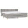 Cama box spring con colchón tela gris claro 200x200 cm de vidaXL, Camas y somieres - Ref: Foro24-3127149, Precio: 594,06 €, D...