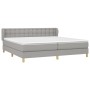 Cama box spring con colchón tela gris claro 200x200 cm de vidaXL, Camas y somieres - Ref: Foro24-3127149, Precio: 594,06 €, D...