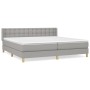 Cama box spring con colchón tela gris claro 200x200 cm de vidaXL, Camas y somieres - Ref: Foro24-3130617, Precio: 590,03 €, D...