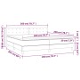 Cama box spring con colchón tela y LED gris claro 200x200 cm de vidaXL, Camas y somieres - Ref: Foro24-3133501, Precio: 601,0...