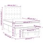 Cama box spring con colchón tela gris claro 120x200 cm de vidaXL, Camas y somieres - Ref: Foro24-3136901, Precio: 436,52 €, D...