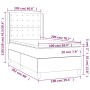 Cama box spring colchón y luces LED tela gris claro 100x200 cm de vidaXL, Camas y somieres - Ref: Foro24-3138613, Precio: 361...