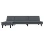 L-shaped sofa bed dark gray velvet 255x140x70 cm by vidaXL, Sofas - Ref: Foro24-3157261, Price: 434,09 €, Discount: %