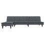 Sofá cama en forma de L terciopelo gris oscuro 255x140x70 cm de vidaXL, Sofás - Ref: Foro24-3157261, Precio: 424,52 €, Descue...
