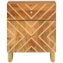 Mesita de noche madera maciza mango marrón y negro 50x33x60 c de vidaXL, Mesitas de noche - Ref: Foro24-356791, Precio: 65,76...