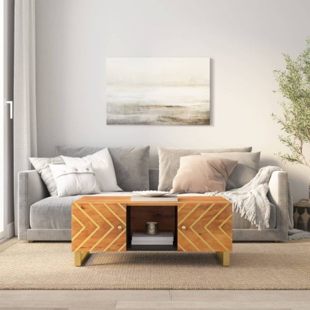 Mesa de centro madera maciza de mango negro marrón 100x54x40 cm de vidaXL, Mesas de centro - Ref: Foro24-356795, Precio: 97,7...