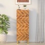 Aparador alto madera maciza mango marrón y negro 40x33,5x110 cm de vidaXL, Aparadores - Ref: Foro24-356812, Precio: 128,59 €,...