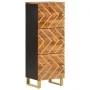 Aparador alto madera maciza mango marrón y negro 40x33,5x110 cm de vidaXL, Aparadores - Ref: Foro24-356812, Precio: 126,53 €,...