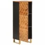 Aparador alto madera maciza mango marrón y negro 40x33,5x110 cm de vidaXL, Aparadores - Ref: Foro24-356812, Precio: 126,53 €,...