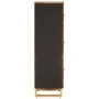 Aparador alto madera maciza mango marrón y negro 40x33,5x110 cm de vidaXL, Aparadores - Ref: Foro24-356812, Precio: 126,53 €,...