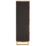 Aparador alto madera maciza mango marrón y negro 40x33,5x110 cm de vidaXL, Aparadores - Ref: Foro24-356812, Precio: 128,59 €,...