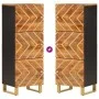 Aparador alto madera maciza mango marrón y negro 40x33,5x110 cm de vidaXL, Aparadores - Ref: Foro24-356812, Precio: 126,53 €,...