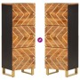 Aparador alto madera maciza mango marrón y negro 40x33,5x110 cm de vidaXL, Aparadores - Ref: Foro24-356812, Precio: 128,59 €,...