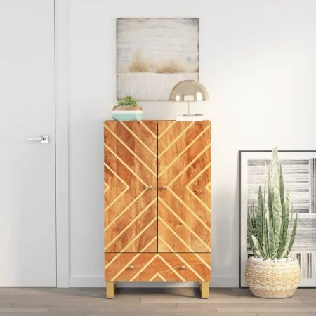 Aparador de madera maciza mango marrón y negro 60x33,5x100 cm de vidaXL, Aparadores - Ref: Foro24-356813, Precio: 159,22 €, D...