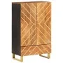 Aparador de madera maciza mango marrón y negro 60x33,5x100 cm de vidaXL, Aparadores - Ref: Foro24-356813, Precio: 159,22 €, D...