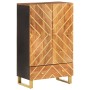 Aparador de madera maciza mango marrón y negro 60x33,5x100 cm de vidaXL, Aparadores - Ref: Foro24-356813, Precio: 149,13 €, D...