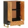 Aparador de madera maciza mango marrón y negro 60x33,5x100 cm de vidaXL, Aparadores - Ref: Foro24-356813, Precio: 159,22 €, D...