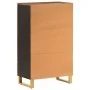 Aparador de madera maciza mango marrón y negro 60x33,5x100 cm de vidaXL, Aparadores - Ref: Foro24-356813, Precio: 159,22 €, D...