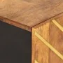 Aparador de madera maciza mango marrón y negro 60x33,5x100 cm de vidaXL, Aparadores - Ref: Foro24-356813, Precio: 159,22 €, D...