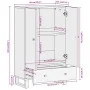 Aparador de madera maciza mango marrón y negro 60x33,5x100 cm de vidaXL, Aparadores - Ref: Foro24-356813, Precio: 159,22 €, D...