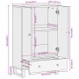 Aparador de madera maciza mango marrón y negro 60x33,5x100 cm de vidaXL, Aparadores - Ref: Foro24-356813, Precio: 149,13 €, D...
