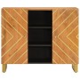Mueble aparador madera maciza mango marrón/negro 90x33,5x75 cm de vidaXL, Aparadores - Ref: Foro24-356811, Precio: 154,76 €, ...