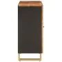 Mueble aparador madera maciza mango marrón/negro 90x33,5x75 cm de vidaXL, Aparadores - Ref: Foro24-356811, Precio: 152,34 €, ...