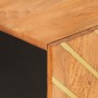 Mueble aparador madera maciza mango marrón/negro 90x33,5x75 cm de vidaXL, Aparadores - Ref: Foro24-356811, Precio: 154,76 €, ...