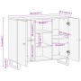 Mueble aparador madera maciza mango marrón/negro 90x33,5x75 cm de vidaXL, Aparadores - Ref: Foro24-356811, Precio: 154,76 €, ...